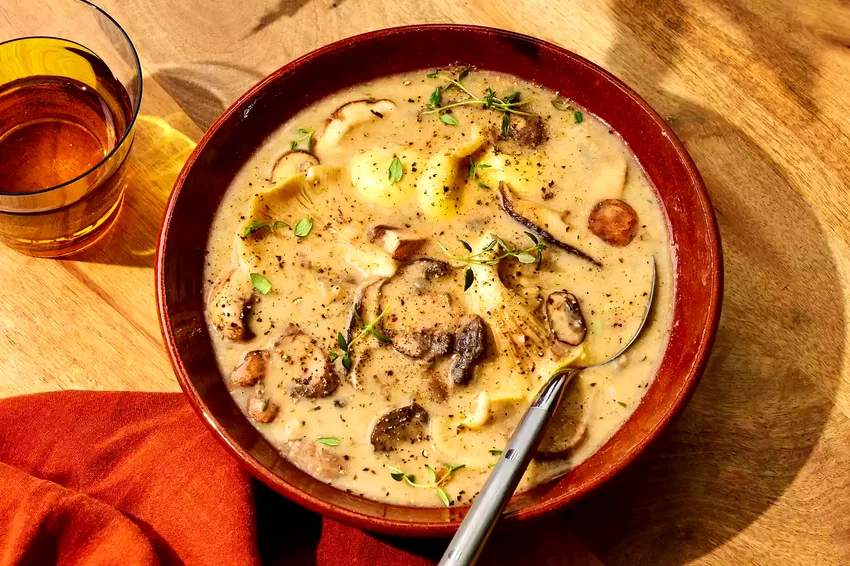 20-Minute Creamy Mushroom Soup with Sherry