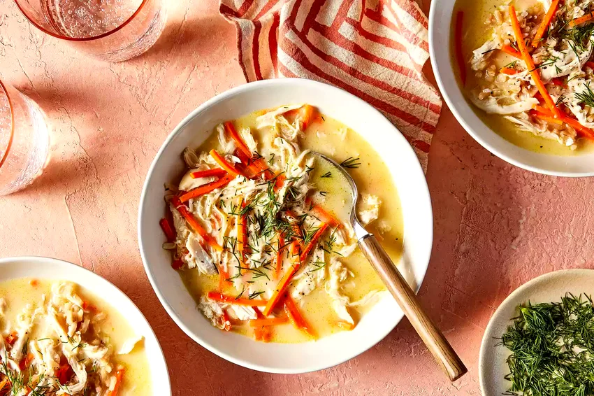 20-Minute Lemony Chicken & Rice Soup