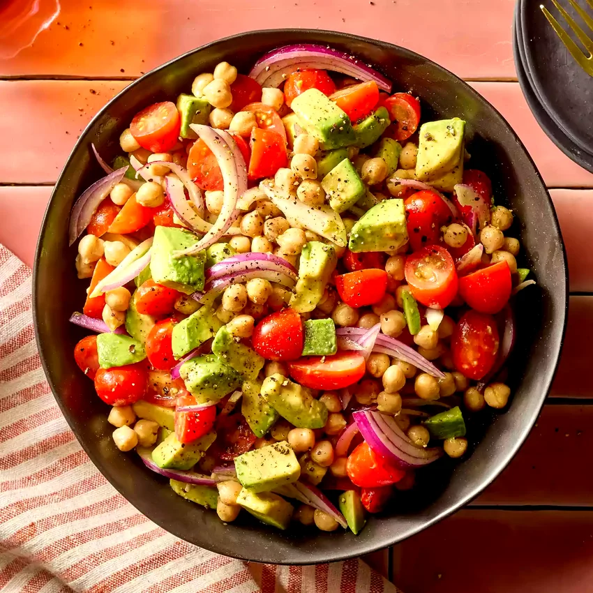 5-Ingredient Avocado & Chickpea Salad