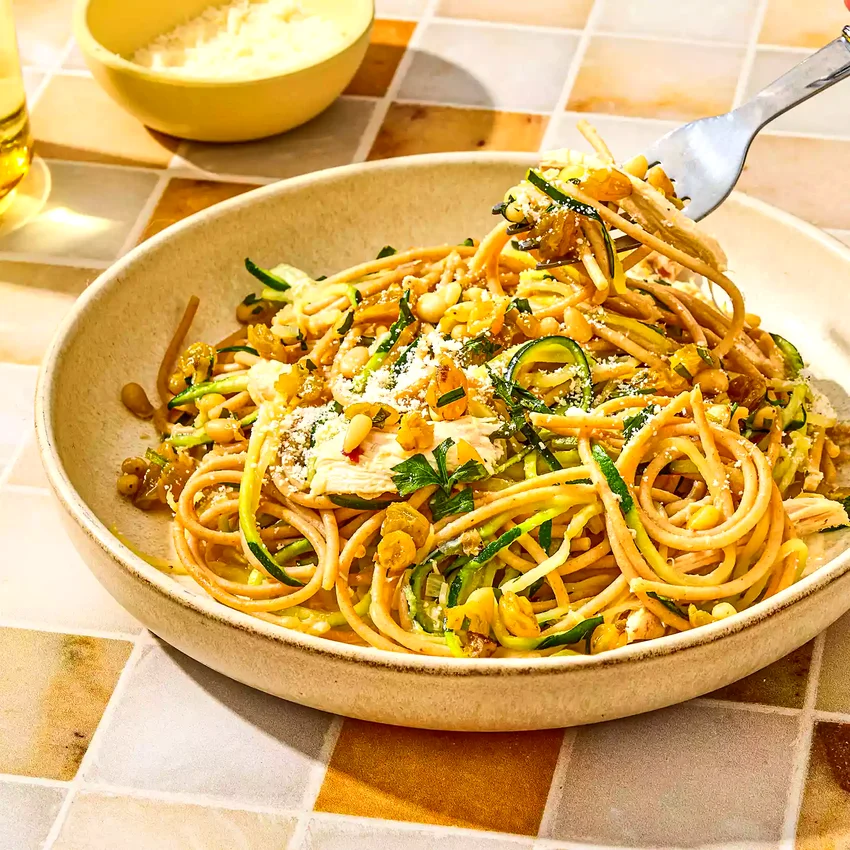 Agrodolce Zucchini & Chicken Pasta