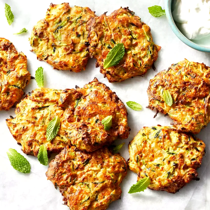 Air-Fryer Zucchini Fritters