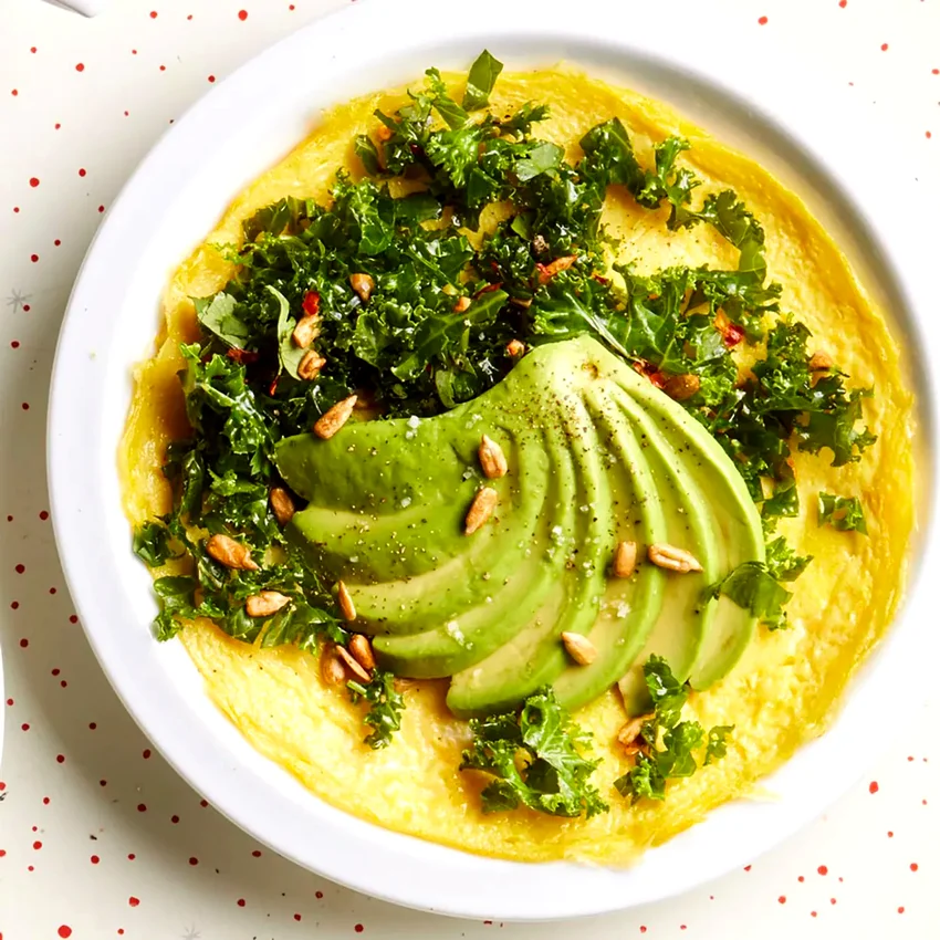 Avocado & Kale Omelet
