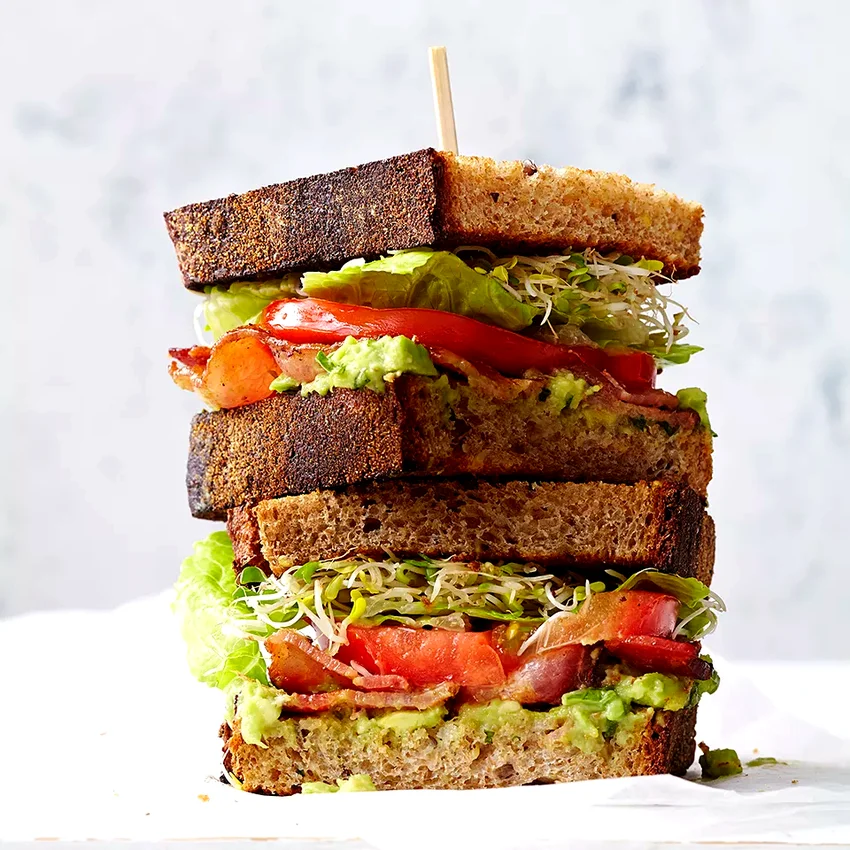 BLATs (Bacon-Lettuce-Avocado-Tomato Sandwiches)