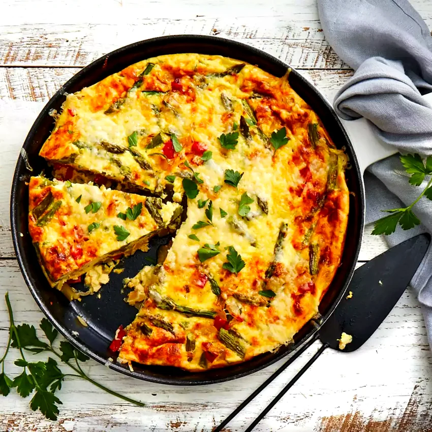 Baked Asparagus & Cheese Frittata