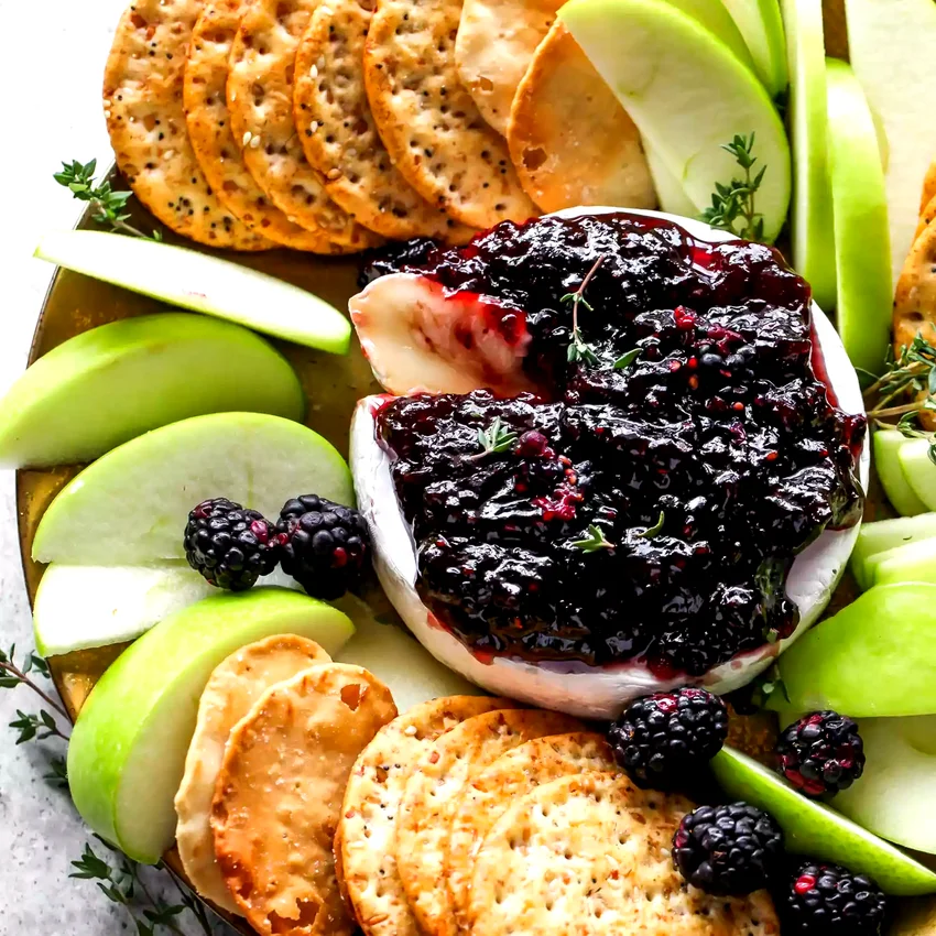 Baked Brie with Blackberry Jam