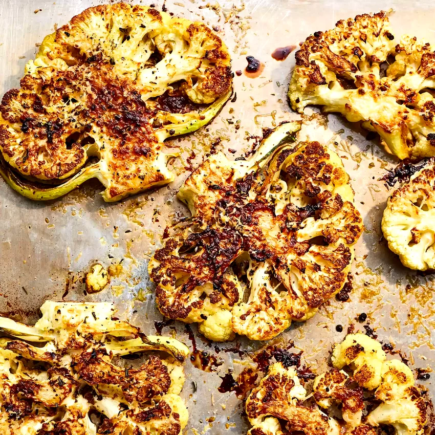 Balsamic-Parmesan Cauliflower Steaks