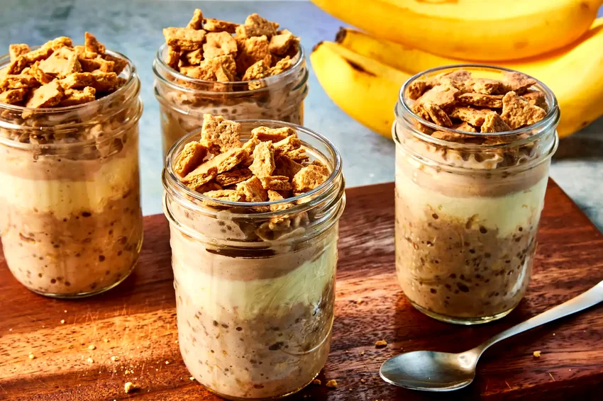 Banana Cream Pie-Inspired Overnight Oats