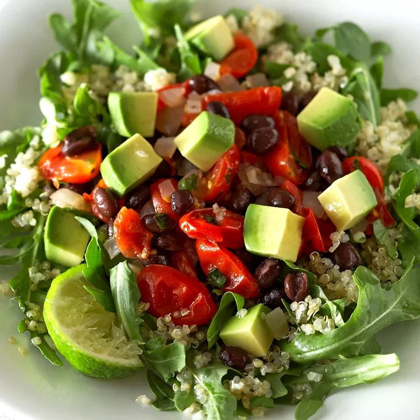 Black Beans & Avocado on Quinoa