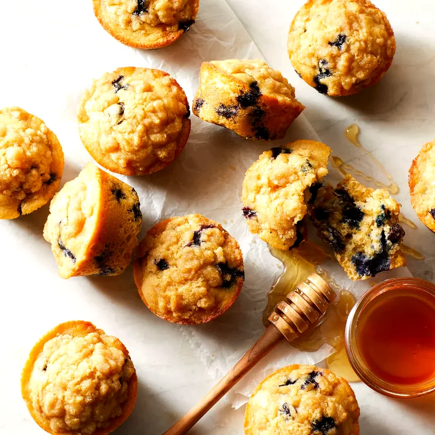 Blueberry-Lemon Crumb Muffins