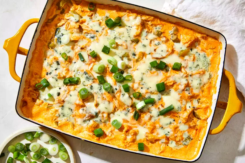 Buffalo Chicken & Cauliflower Casserole