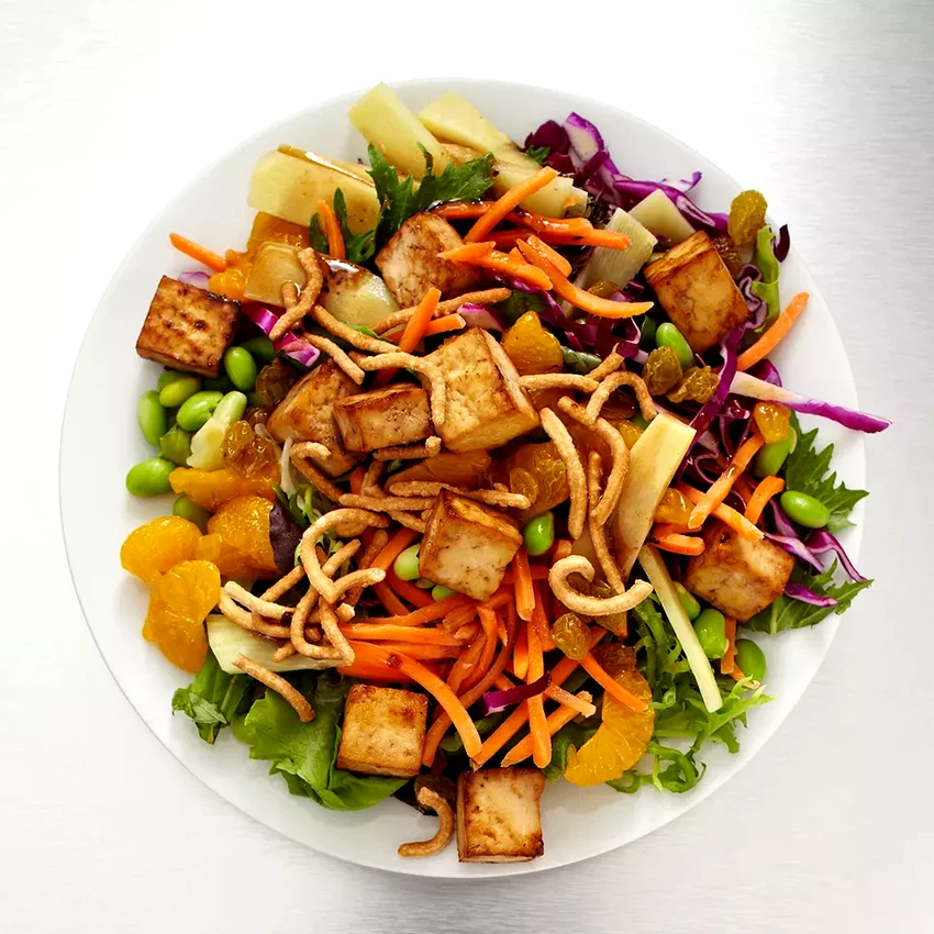 Cabbage, Tofu & Edamame Salad