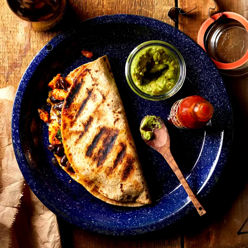 Camping Chicken Quesadillas