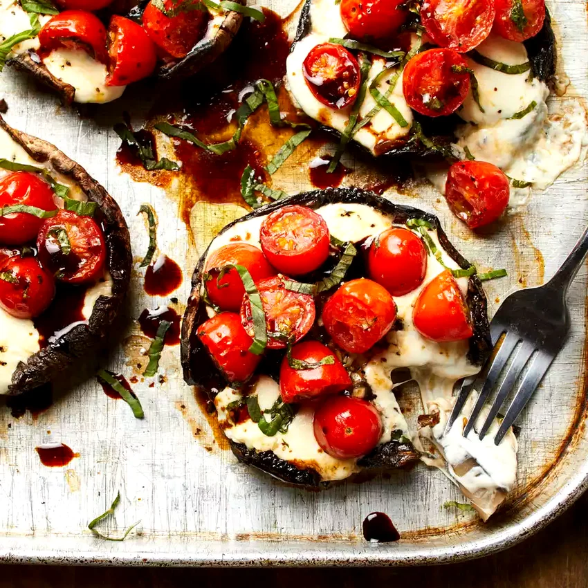 Caprese Stuffed Portobello Mushrooms