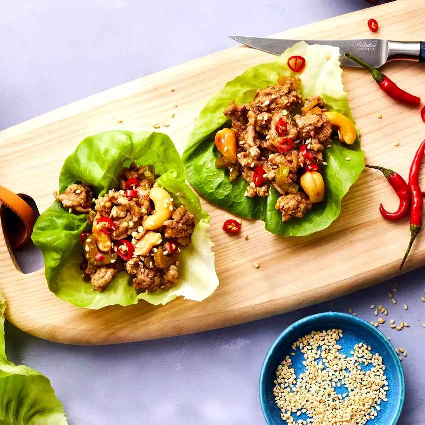 Cashew Chicken Lettuce Wraps