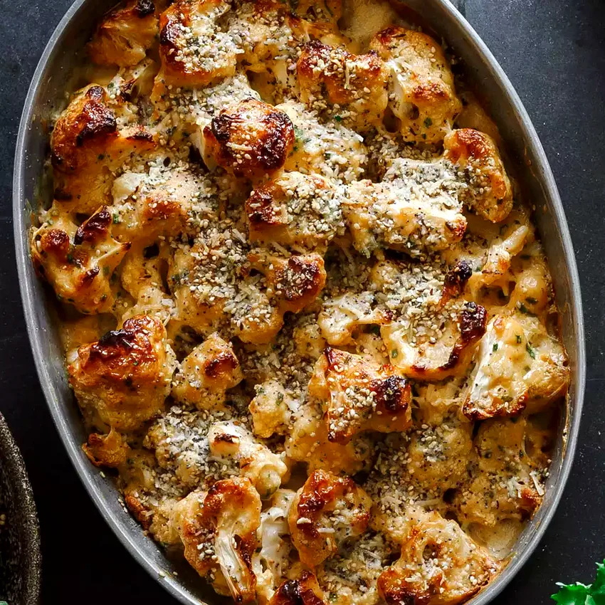 Cauliflower Casserole with Everything Bagel Seasoning