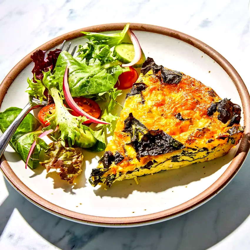 Cheddar & Kale Quiche
