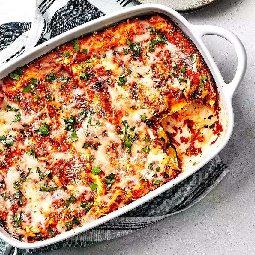 Cheesy Spinach-Zucchini Lasagna