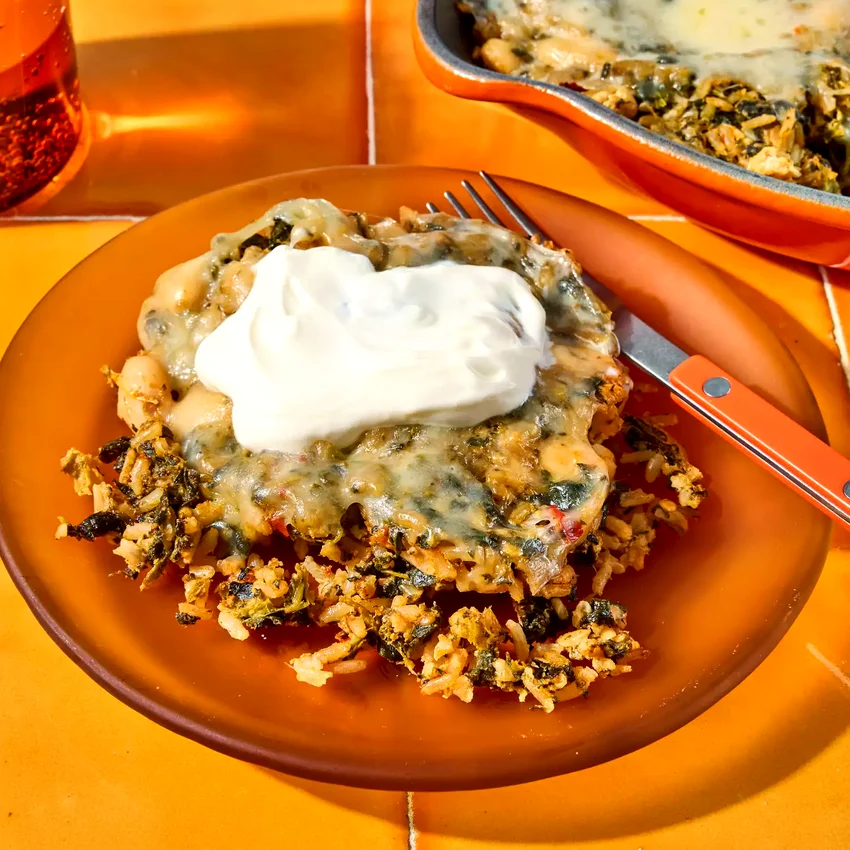 Cheesy White Bean & Rice Skillet