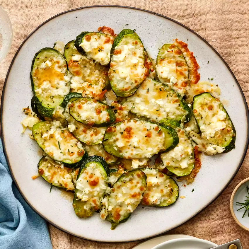 Cheesy Zucchini with Hot Honey