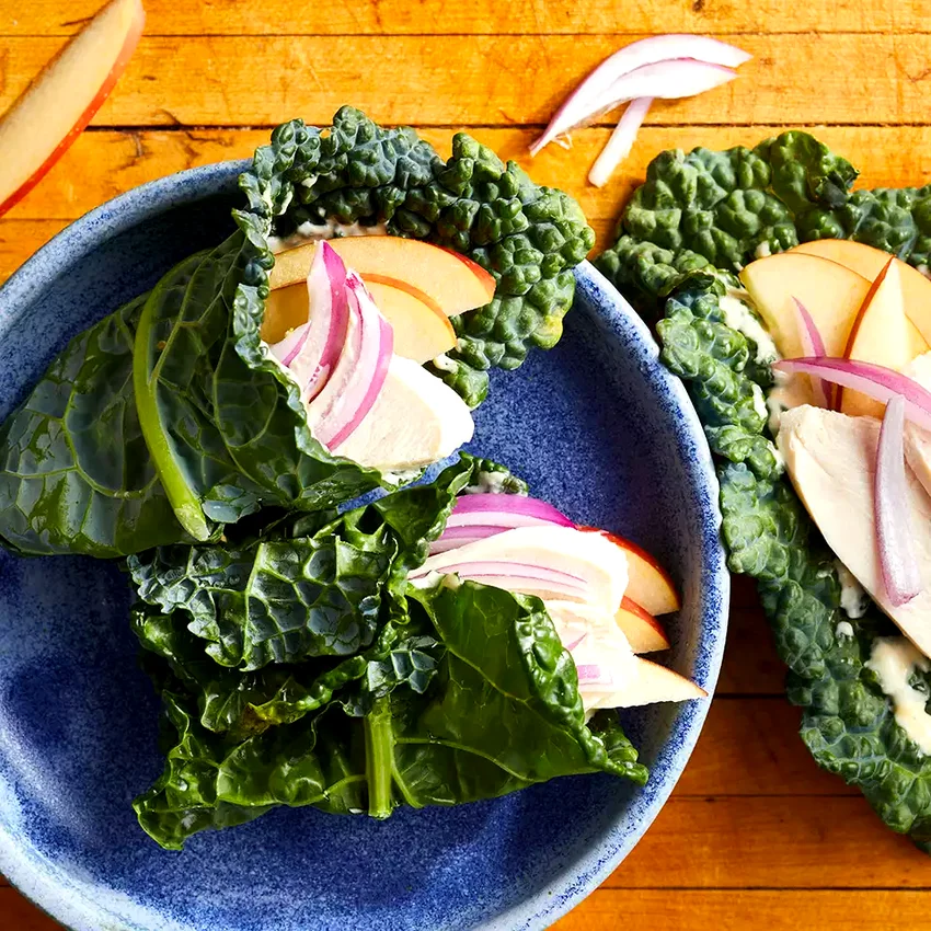 Chicken & Apple Kale Wraps