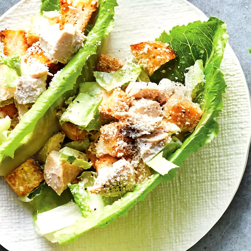 Chicken Caesar Lettuce Cups