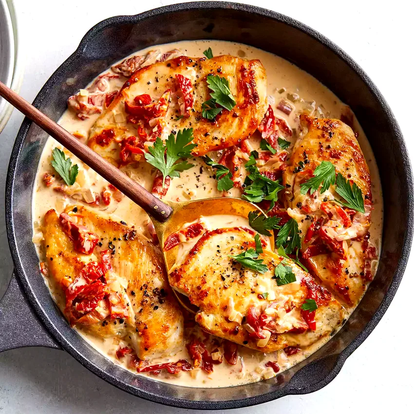 Chicken Cutlets with Sun-Dried Tomato Cream Sauce (Marry Me Chicken)