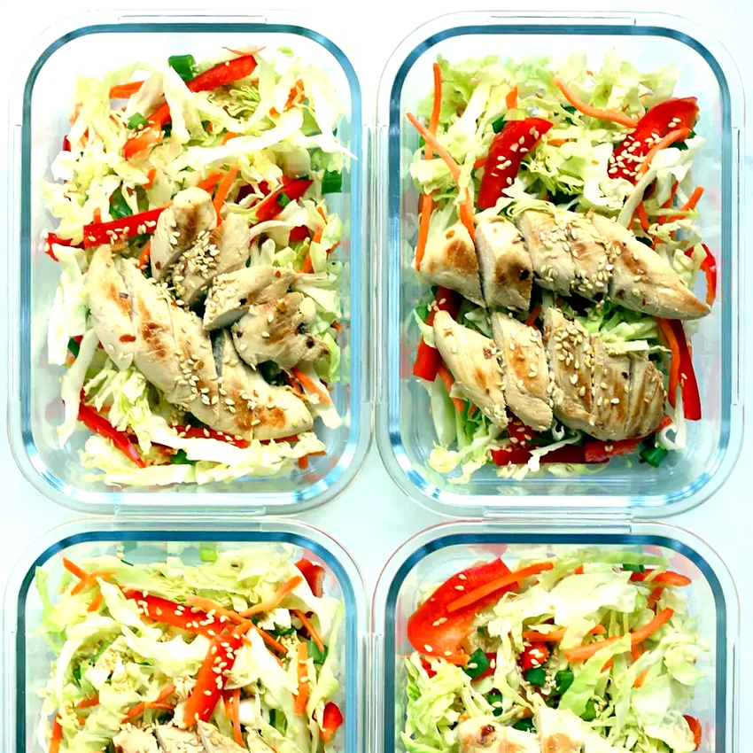 Chicken Satay Bowls with Spicy Peanut Sauce