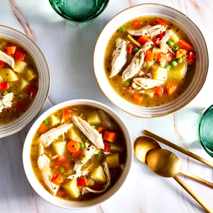 Chicken Soup with Recaito & Potatoes