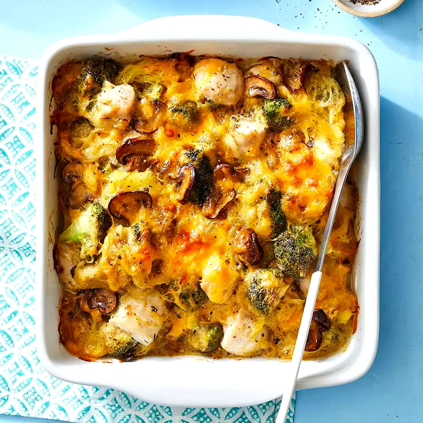 Chicken-Spaghetti Squash Bake