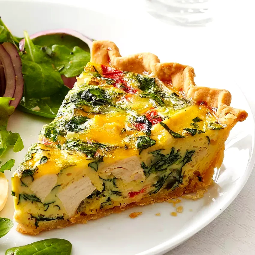 Chicken-Spinach Quiche