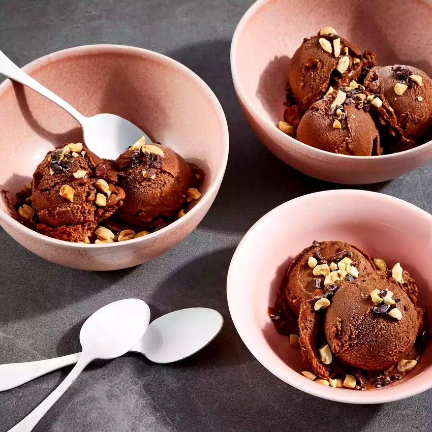 Chocolate-Peanut Butter Protein Ice Cream