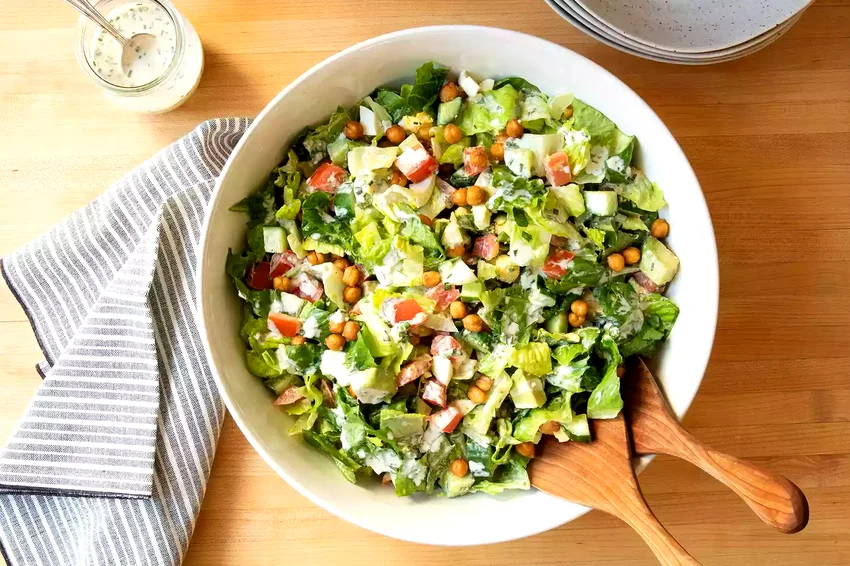 Chopped Cobb Salad with Creamy Garlic Dressing