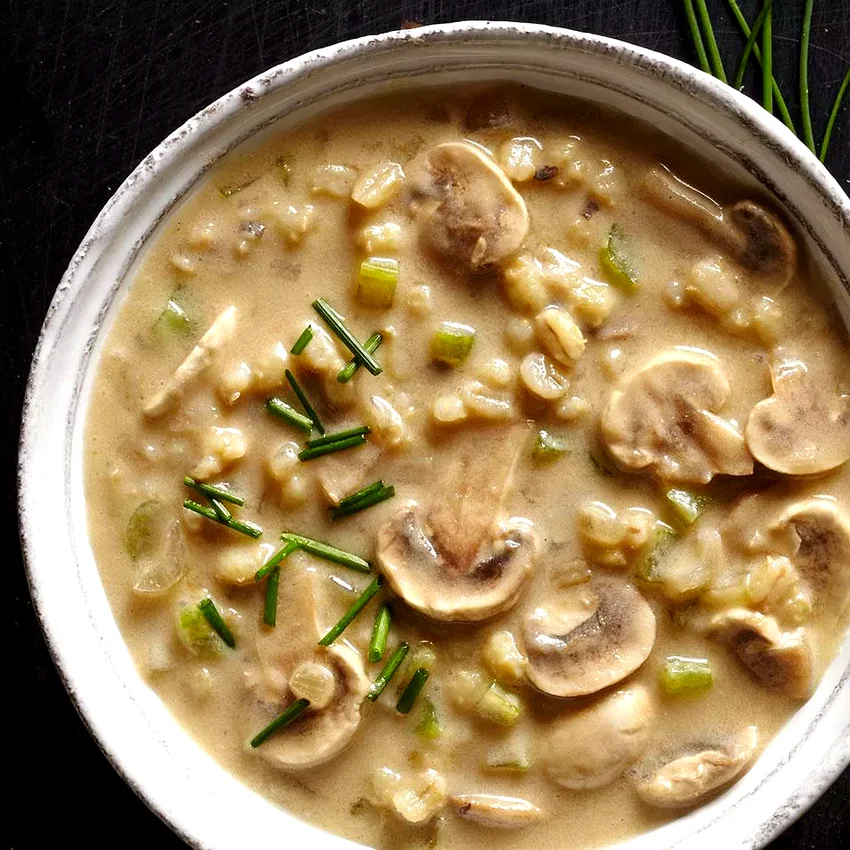Cream of Mushroom & Barley Soup
