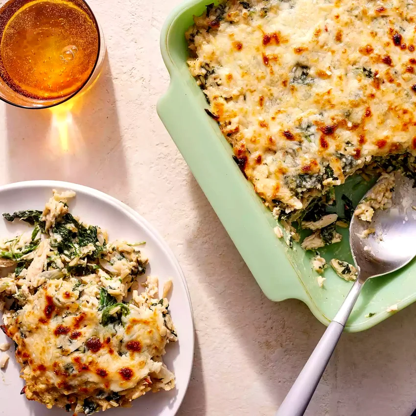 Creamed Spinach & Chicken Casserole