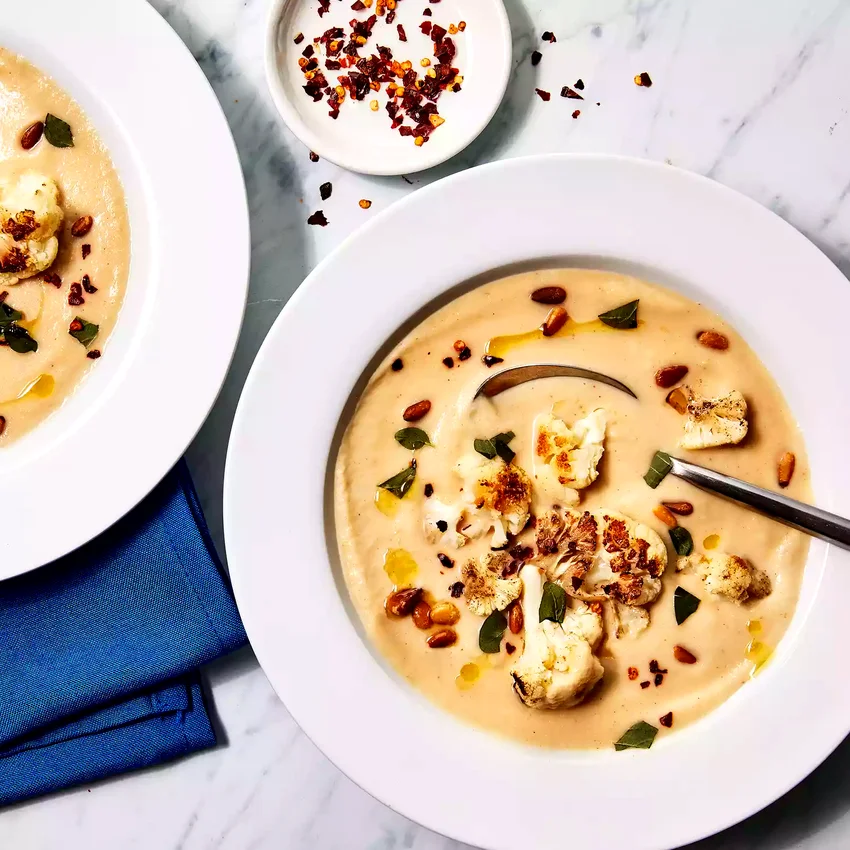 Creamy Roasted Cauliflower Soup