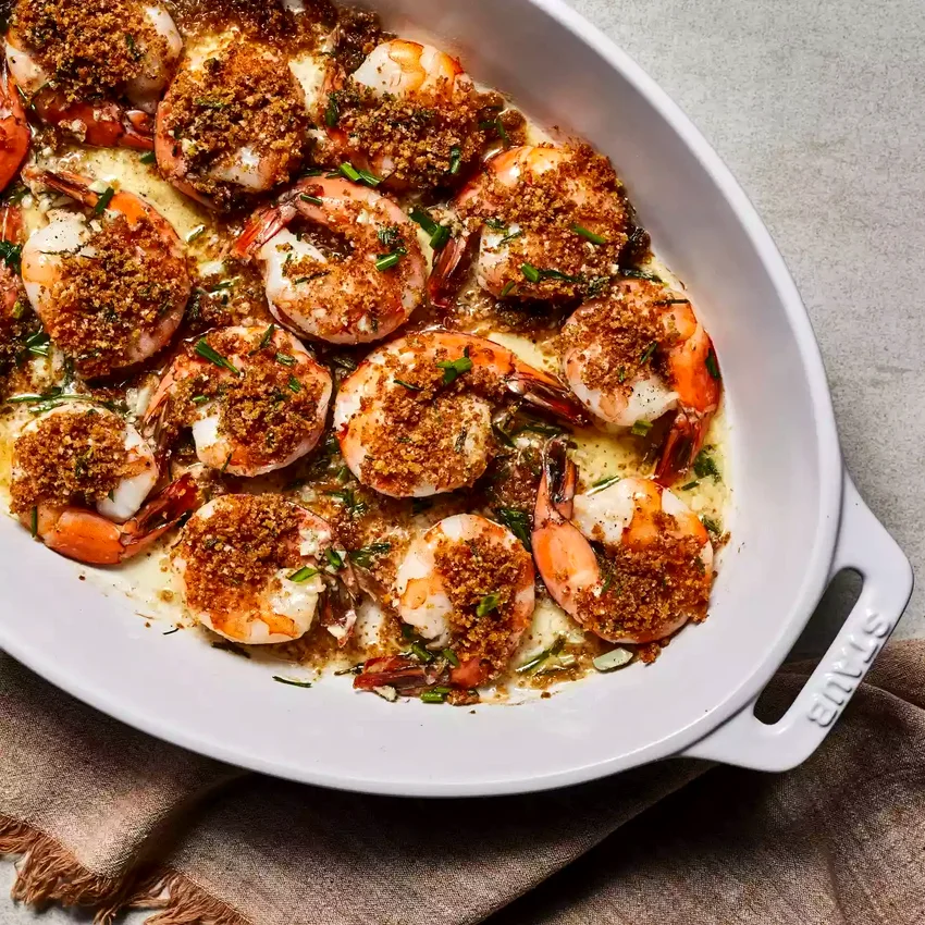 Crispy Panko-Parmesan Baked Shrimp