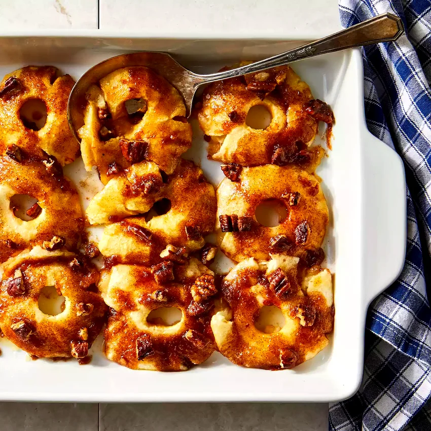 Crispy Smashed Apples with Cinnamon Sugar