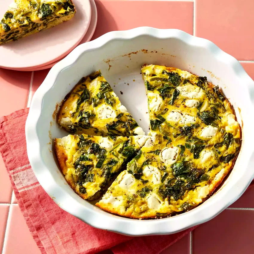 Crustless Spinach & Goat Cheese Quiche