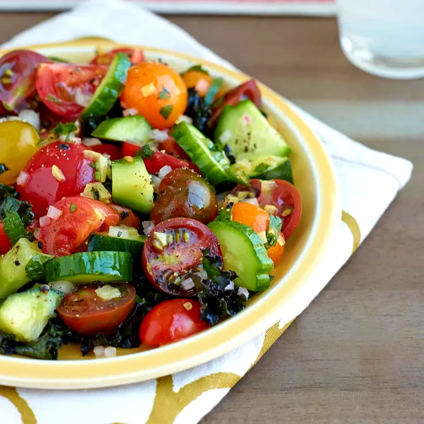 Cucumber & Tomato Salad with Preserved Lemon