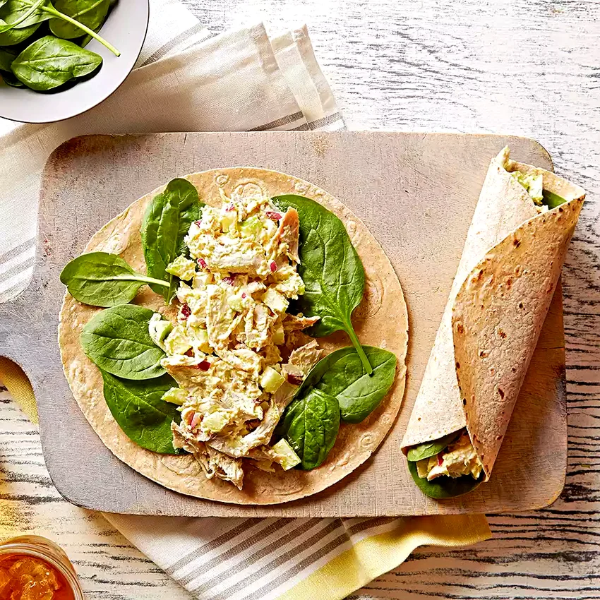 Curried Chicken Apple Wraps