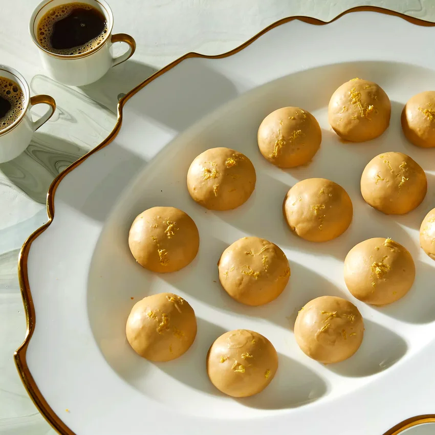Espresso Walnut Marzipan Cookies