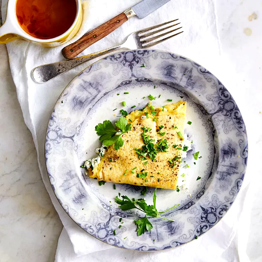 Goat Cheese & Fresh Herb Omelet
