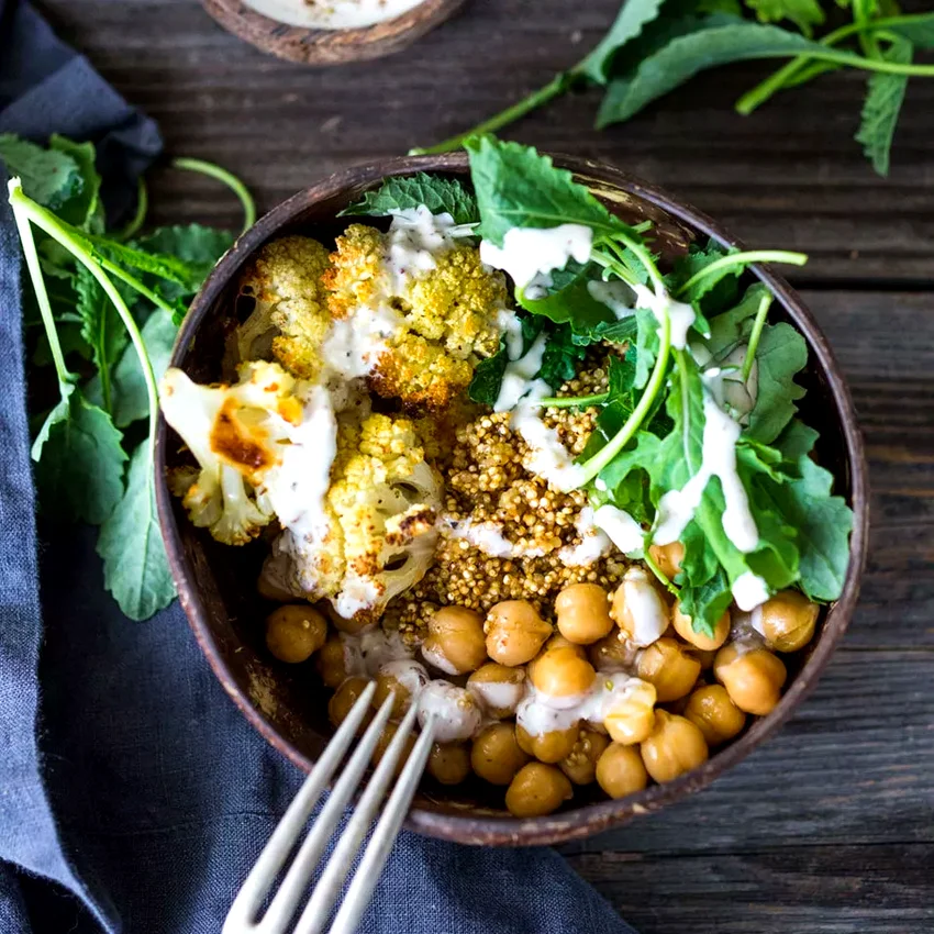 Grain Bowl with Chickpeas & Cauliflower
