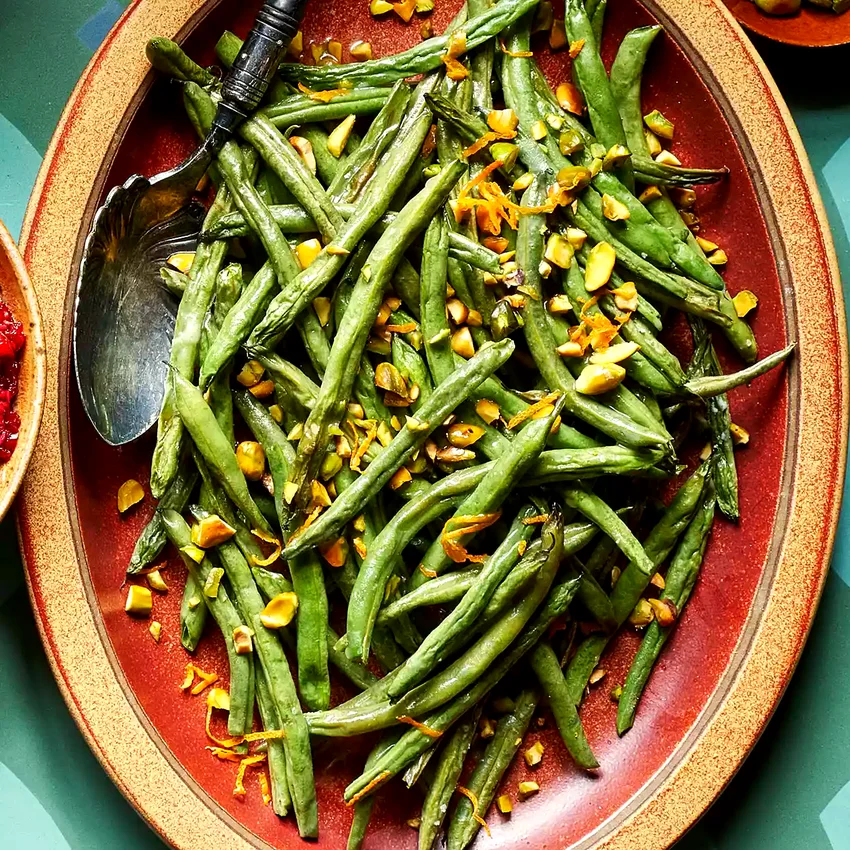 Green Beans with Pistachios & Orange