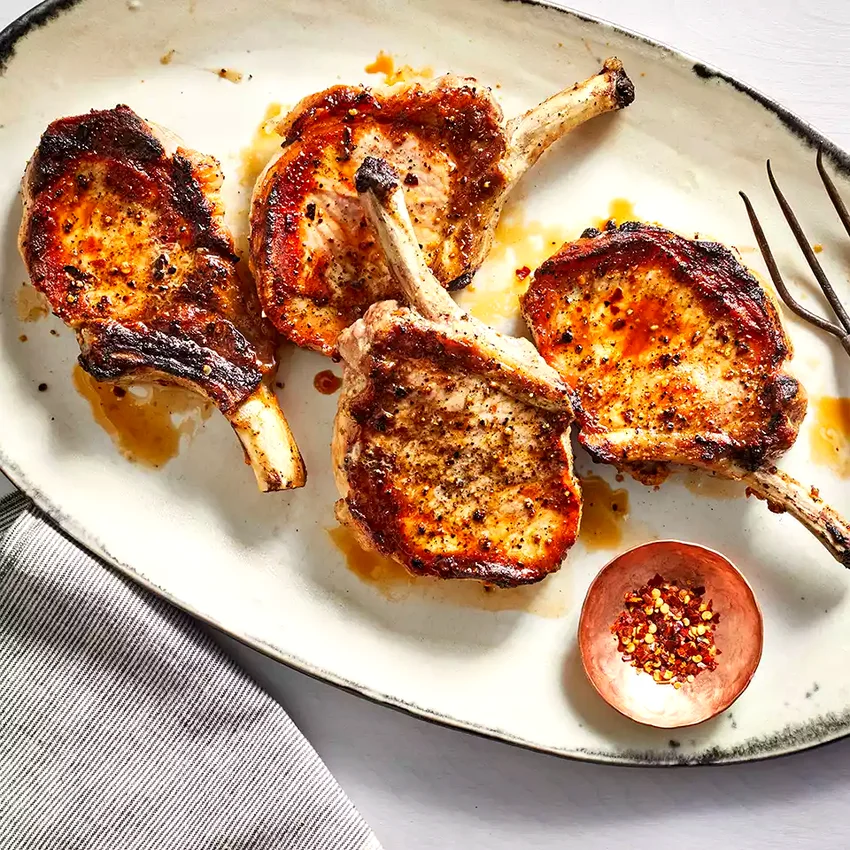 Grilled Bone-In Pork Chops