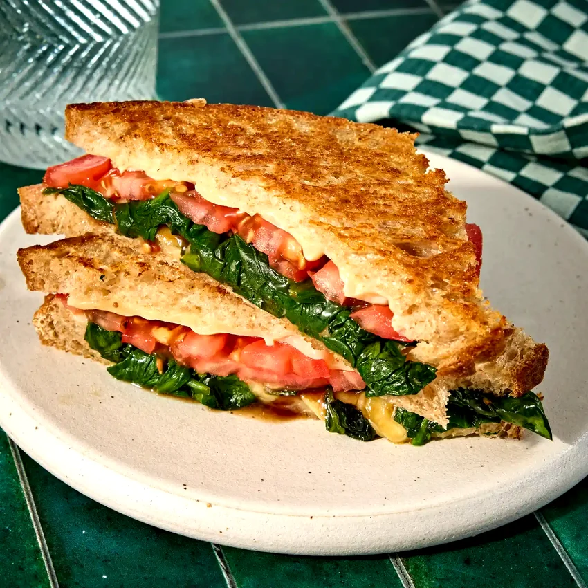 Grilled Cheese with Spinach & Tomato