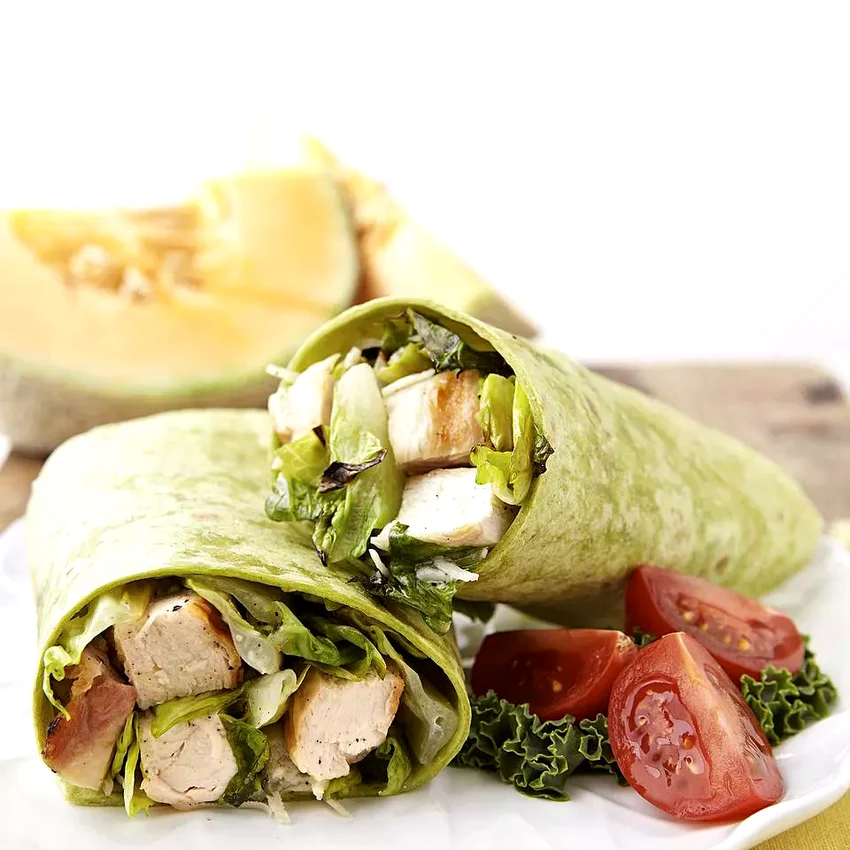 Grilled Chicken Caesar Salad Wrap