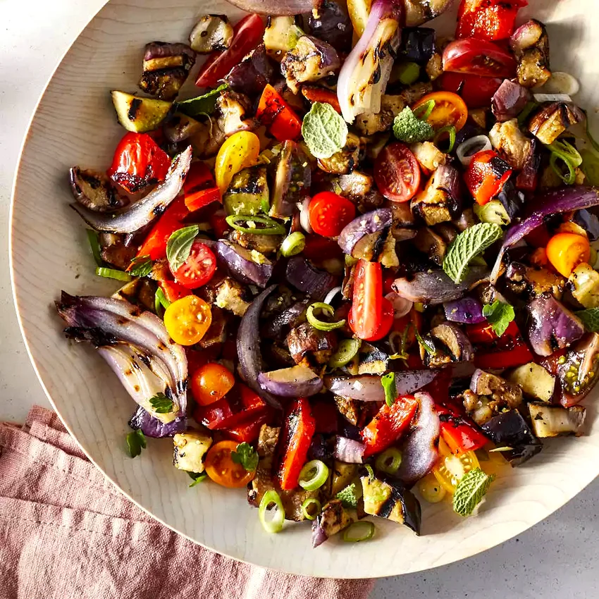 Grilled Eggplant Salad