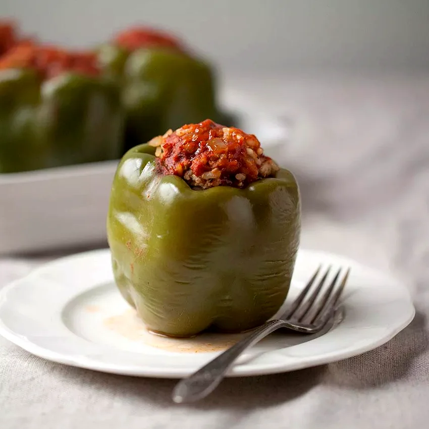 Ground Turkey Stuffed Peppers
