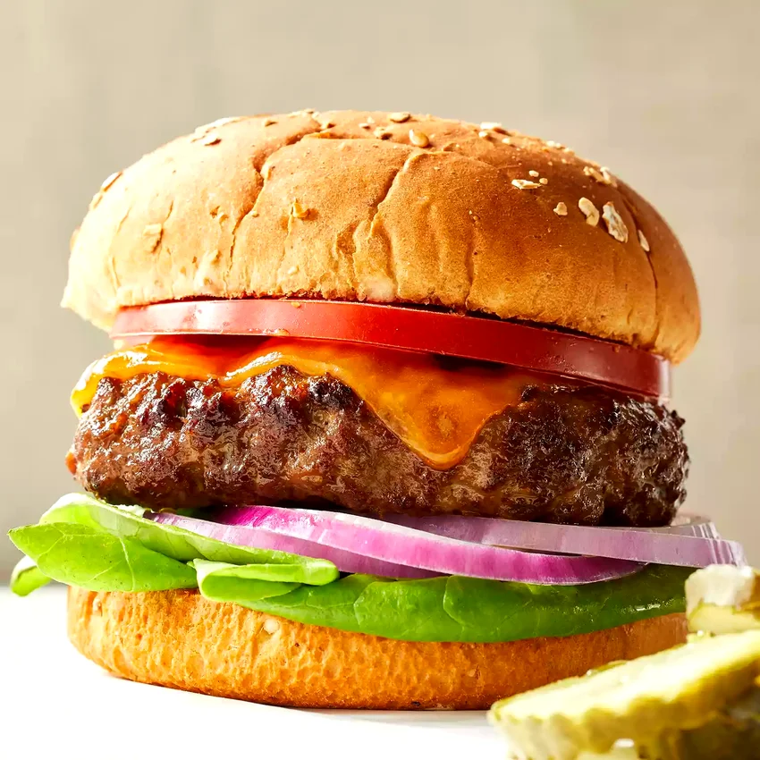 High-Protein Air-Fryer Burgers